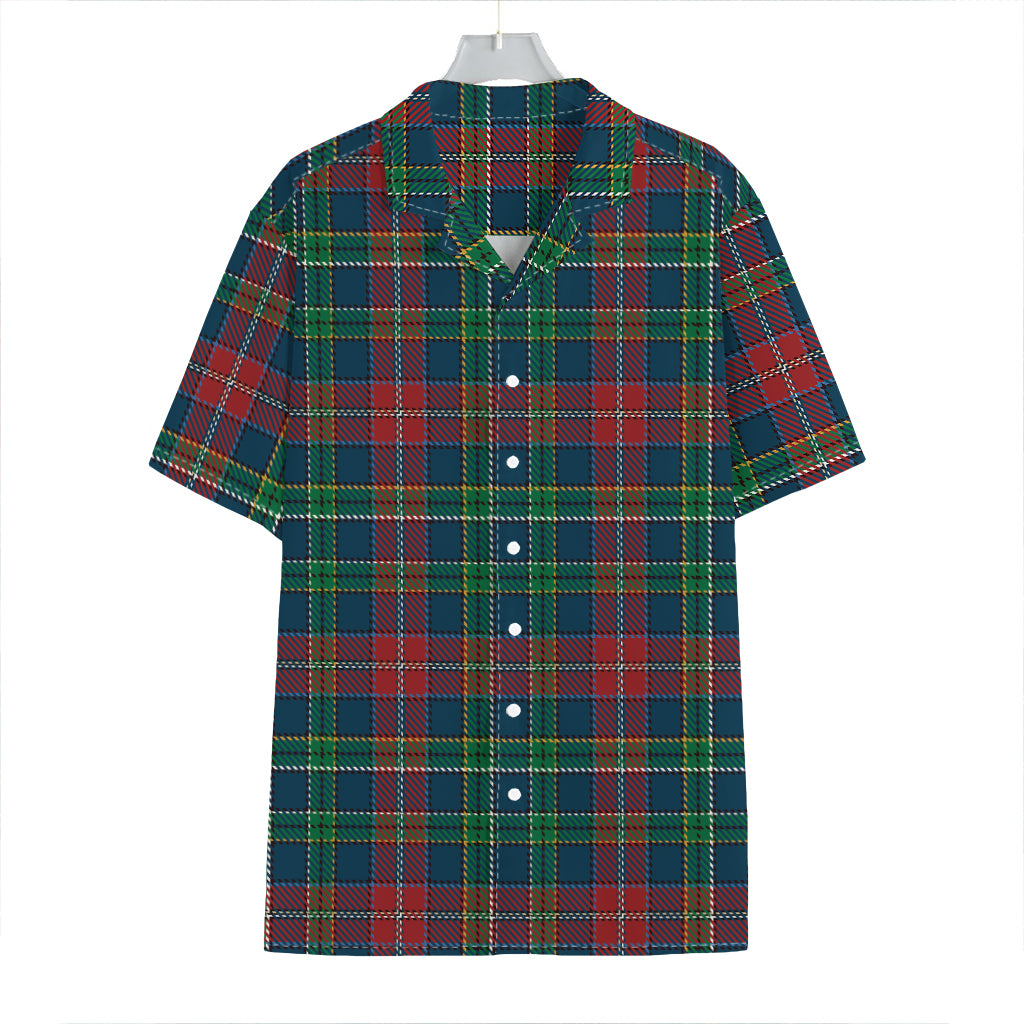 Blue Green And Red Scottish Plaid Print Hawaiian Shirt