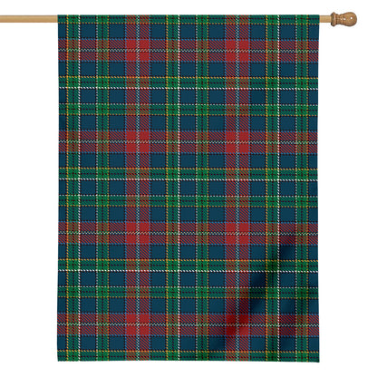Blue Green And Red Scottish Plaid Print House Flag