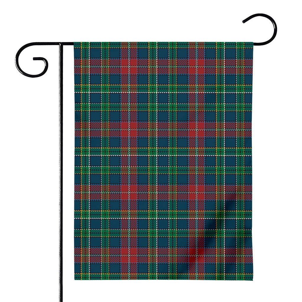 Blue Green And Red Scottish Plaid Print House Flag