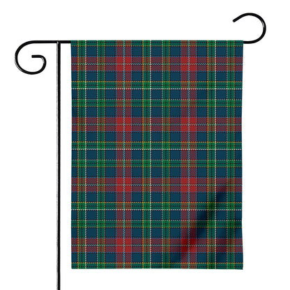 Blue Green And Red Scottish Plaid Print House Flag