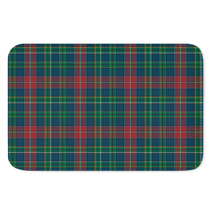 Blue Green And Red Scottish Plaid Print Indoor Door Mat