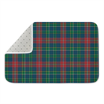 Blue Green And Red Scottish Plaid Print Indoor Door Mat