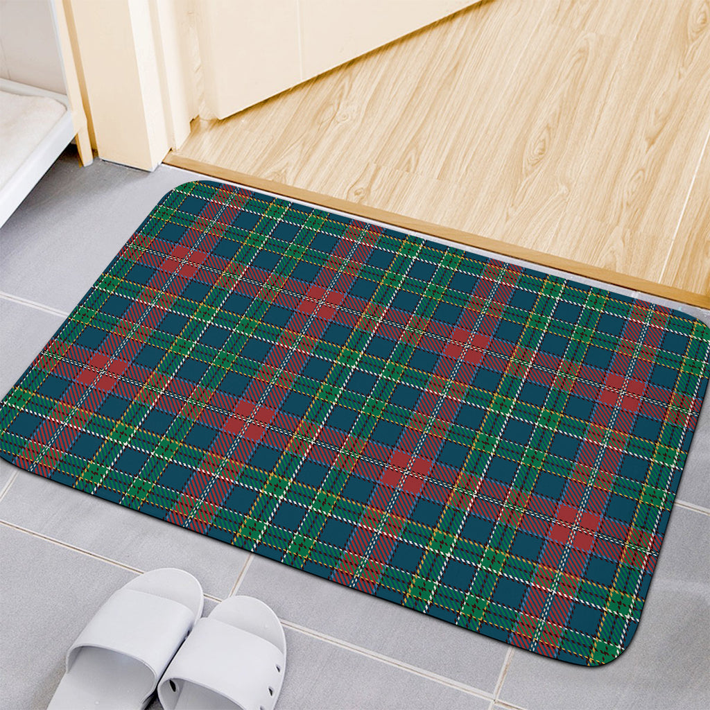 Blue Green And Red Scottish Plaid Print Indoor Door Mat