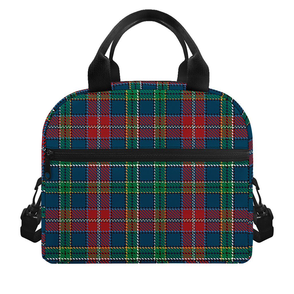 Blue Green And Red Scottish Plaid Print Insulated Lunch Bag