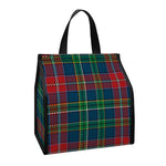 Blue Green And Red Scottish Plaid Print Insulated Lunch Tote