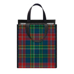 Blue Green And Red Scottish Plaid Print Insulated Lunch Tote