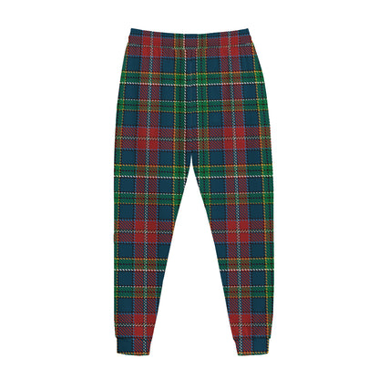 Blue Green And Red Scottish Plaid Print Jogger Pants