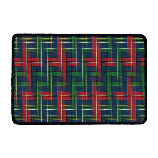 Blue Green And Red Scottish Plaid Print Kitchen Mat