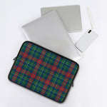 Blue Green And Red Scottish Plaid Print Laptop Sleeve