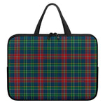 Blue Green And Red Scottish Plaid Print Laptop Sleeve With Handle