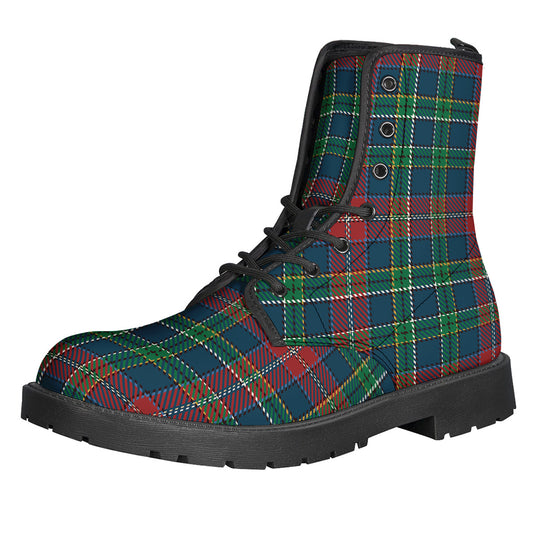Blue Green And Red Scottish Plaid Print Backpack