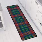 Blue Green And Red Scottish Plaid Print Long Kitchen Mat