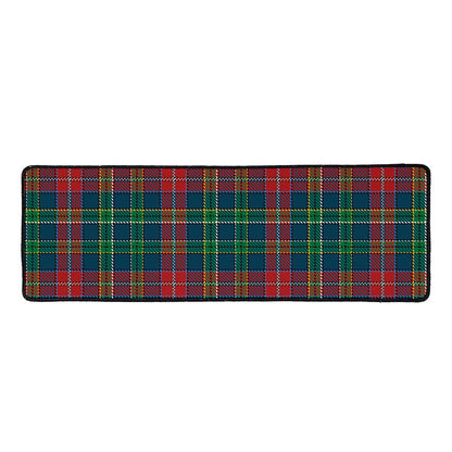 Blue Green And Red Scottish Plaid Print Long Kitchen Mat