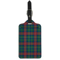 Blue Green And Red Scottish Plaid Print Luggage Tag