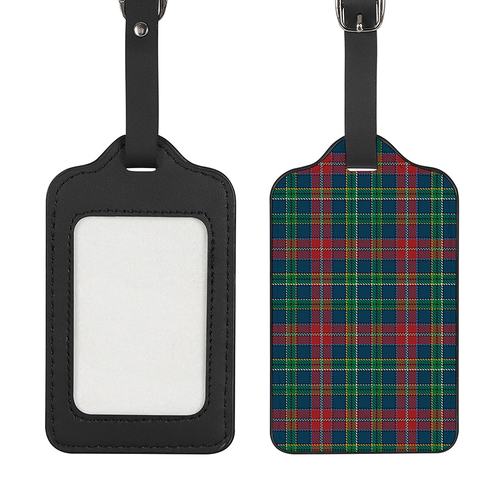 Blue Green And Red Scottish Plaid Print Luggage Tag