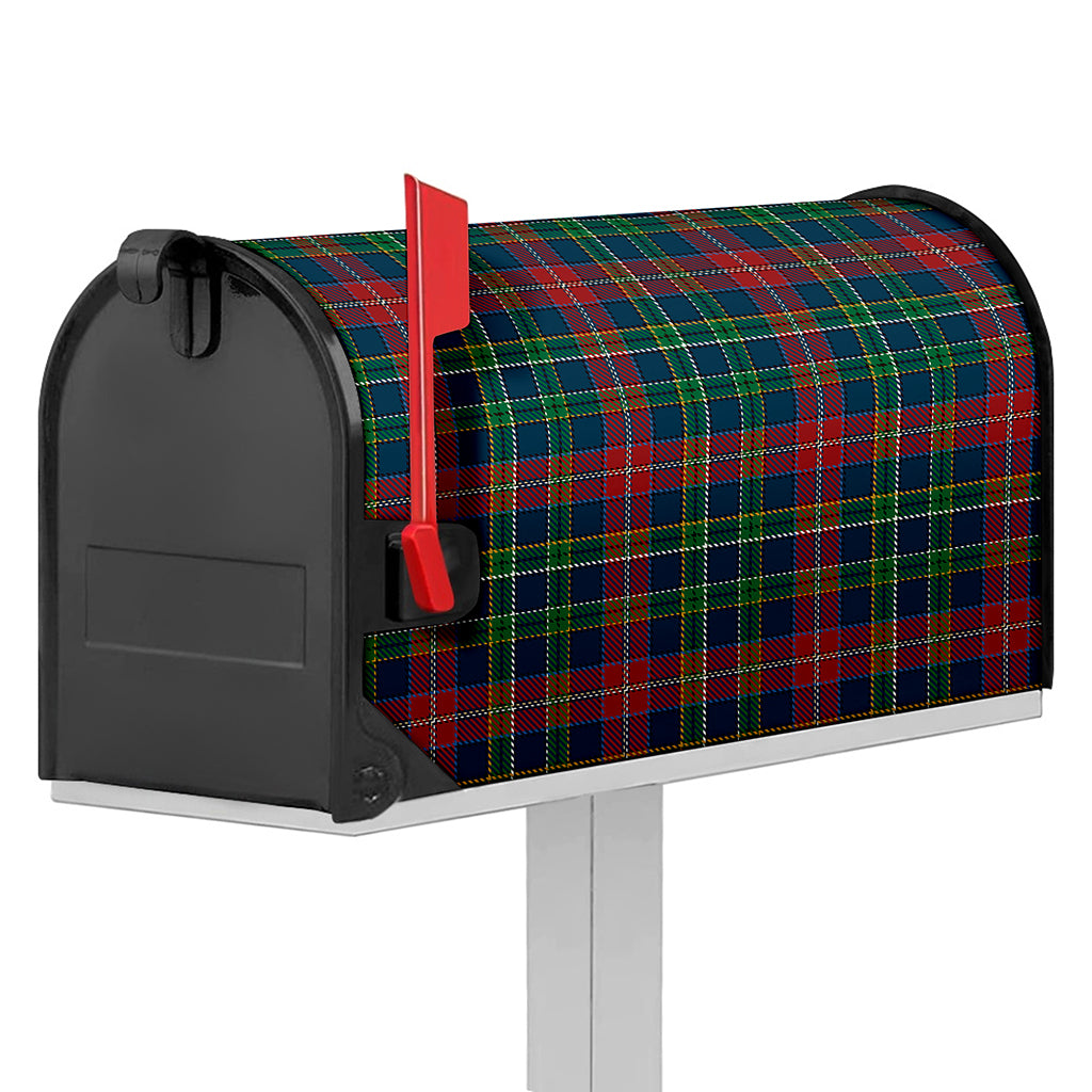 Blue Green And Red Scottish Plaid Print Mailbox Cover