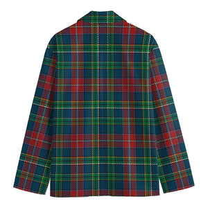 Blue Green And Red Scottish Plaid Print Men's Blazer