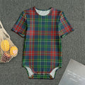 Blue Green And Red Scottish Plaid Print Men's Bodysuit