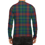 Blue Green And Red Scottish Plaid Print Men's Long Sleeve Rash Guard