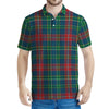 Blue Green And Red Scottish Plaid Print Men's Polo Shirt