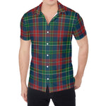 Blue Green And Red Scottish Plaid Print Men's Shirt