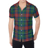 Blue Green And Red Scottish Plaid Print Men's Shirt