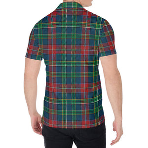 Blue Green And Red Scottish Plaid Print Men's Shirt