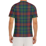 Blue Green And Red Scottish Plaid Print Men's Short Sleeve Rash Guard