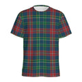 Blue Green And Red Scottish Plaid Print Men's Athletic T-Shirt