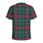 Blue Green And Red Scottish Plaid Print Men's Sports T-Shirt