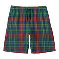 Blue Green And Red Scottish Plaid Print Men's Swim Trunks