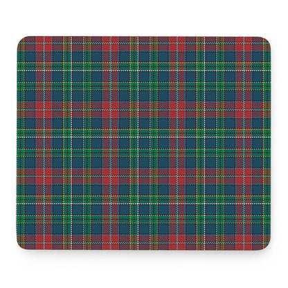 Blue Green And Red Scottish Plaid Print Mouse Pad