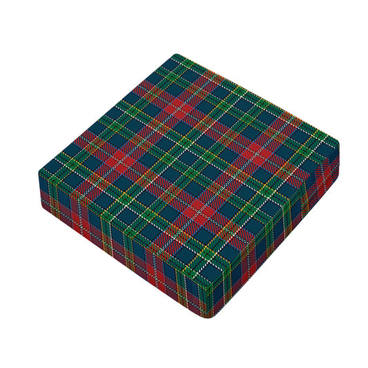 Blue Green And Red Scottish Plaid Print Outdoor Seat Cushion Cover