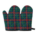 Blue Green And Red Scottish Plaid Print Oven Mitts