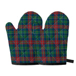 Blue Green And Red Scottish Plaid Print Oven Mitts