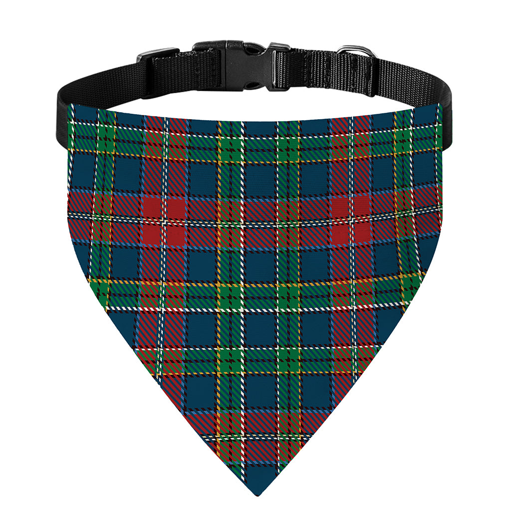 Blue Green And Red Scottish Plaid Print Over The Collar Dog Bandana