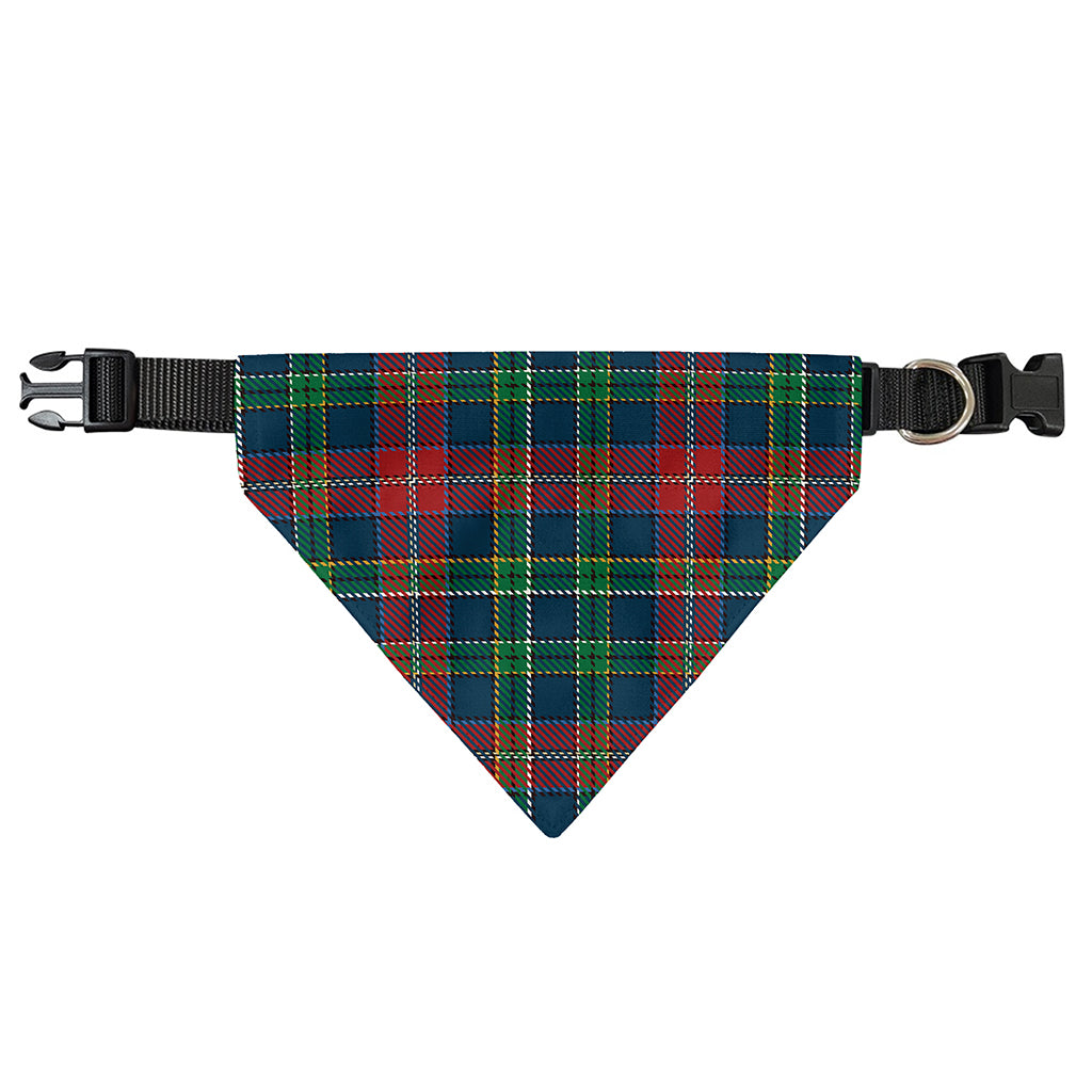 Blue Green And Red Scottish Plaid Print Over The Collar Dog Bandana