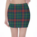 Blue Green And Red Scottish Plaid Print Pencil Mini Skirt