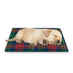 Blue Green And Red Scottish Plaid Print Pet Cooling Mat Cover