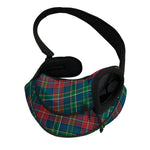 Blue Green And Red Scottish Plaid Print Pet Sling Carrier