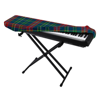 Blue Green And Red Scottish Plaid Print Piano Keyboard Cover