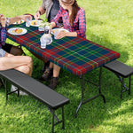 Blue Green And Red Scottish Plaid Print Picnic Table Cover