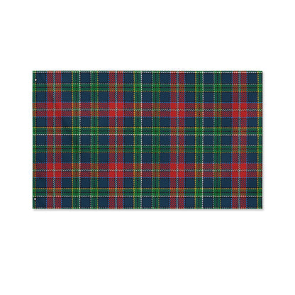 Blue Green And Red Scottish Plaid Print Polyester Flag