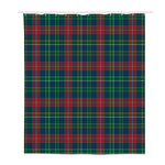 Blue Green And Red Scottish Plaid Print Polyester Shower Curtain