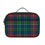 Blue Green And Red Scottish Plaid Print Portable Lunch Bag