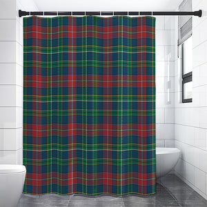 Blue Green And Red Scottish Plaid Print Premium Shower Curtain