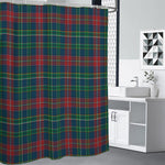 Blue Green And Red Scottish Plaid Print Premium Shower Curtain