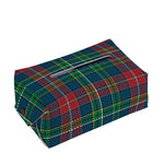 Blue Green And Red Scottish Plaid Print Rectangle Tissue Box Cover