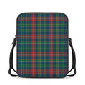 Blue Green And Red Scottish Plaid Print Rectangular Crossbody Bag