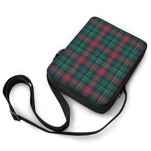 Blue Green And Red Scottish Plaid Print Rectangular Crossbody Bag